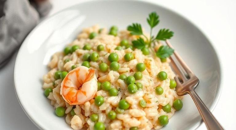 jamie oliver prawn pea risotto